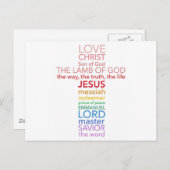 Namen Jesu Kreuzes Postkarte (Vorne/Hinten)