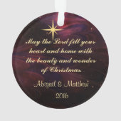 Namen Jesu - Maßgeschneiderte Weihnachtsschmuck Ornament (Rückseite)