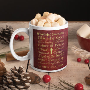 Namen Jesu Roter personalisierter Mug Kaffeetasse