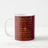 Namen Jesu Roter personalisierter Mug Kaffeetasse (Links)
