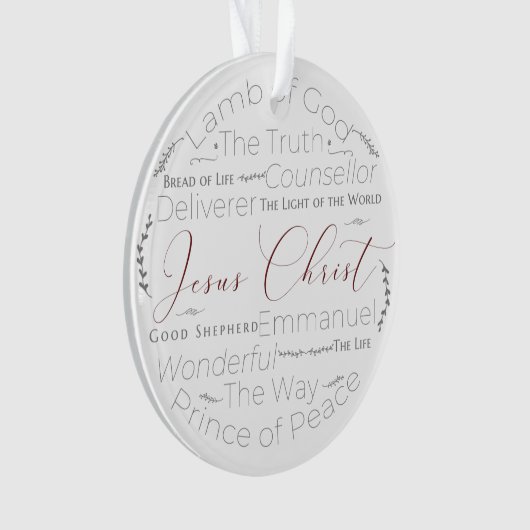 Namen Jesu Script Typografie Ornament (Vorderseite)