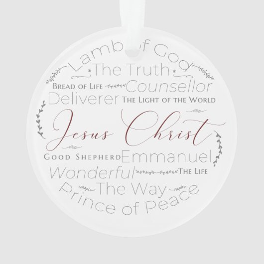 Namen Jesu Script Typografie Ornament (Rückseite)