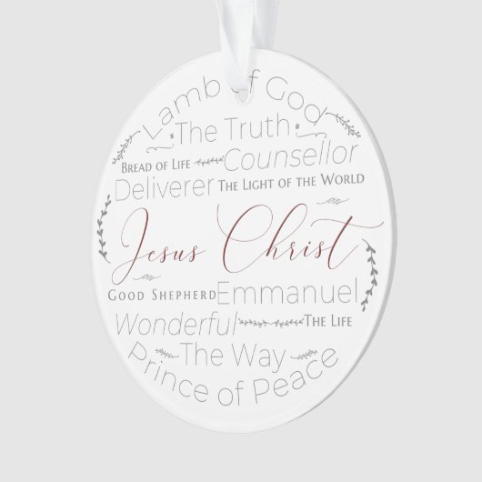 Namen Jesu Script Typografie Ornament (Vorderseite)