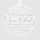Namen Jesu Script Typografie Ornament (Vorderseite)