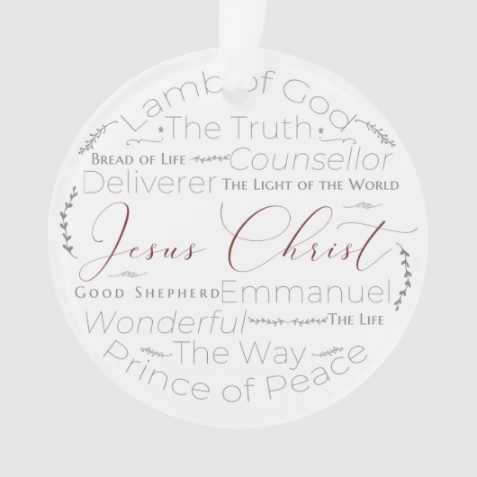 Namen Jesu Script Typografie Ornament (Vorderseite)
