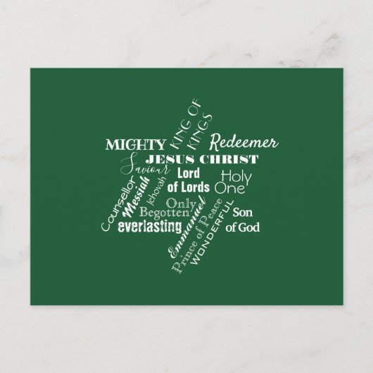 Namen Jesu Weihnachts Postkarte (Vorderseite)