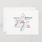 Namen Jesu Weihnachts Postkarte (Vorne/Hinten)