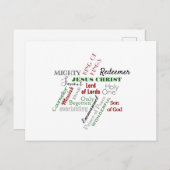 Namen Jesu Weihnachts Postkarte (Vorne/Hinten)