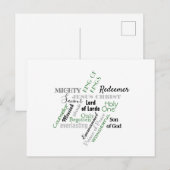 Namen Jesu Weihnachts Postkarte (Vorne/Hinten)