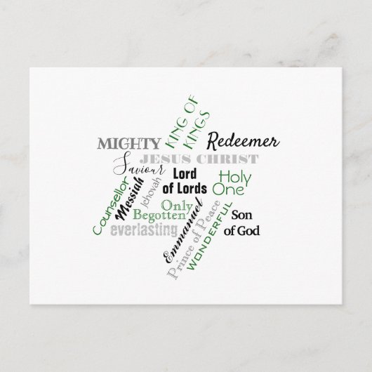 Namen Jesu Weihnachts Postkarte (Vorderseite)