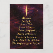Namen Jesu - Weihnachts-Postkarte