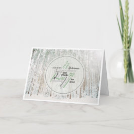 Namen Jesu Weihnachtskarten Foto geflochtene Weihn Feiertagskarte