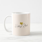 Namen Kalligrafie Monogramm Herz Kaffeetasse (Links)