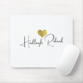 Namen Kalligrafie Monogramm Herz Mousepad (Mit Mouse)