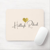 Namen Kalligrafie Monogramm Herz Mousepad (Mit Mouse)