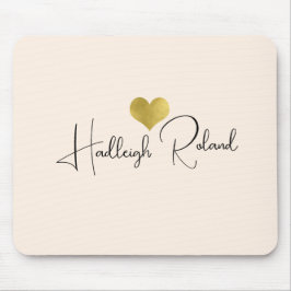 Namen Kalligrafie Monogramm Herz Mousepad