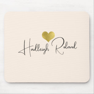 Namen Kalligrafie Monogramm Herz Mousepad