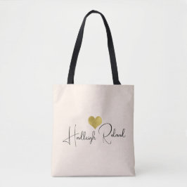 Namen Kalligrafie Monogramm Herz Tasche