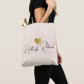 Namen Kalligrafie Monogramm Herz Tasche (Von Nahem)