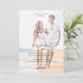 Namen Modernes Foto 6 Hochzeit V3 Einladung (Stehend Vorderseite)