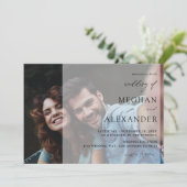 Namen Modernes Foto 8H Hochzeit Einladung (Stehend Vorderseite)