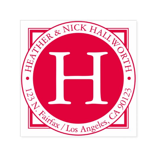 Namen, Name, Anfangs und Rücksendeadresse Permastempel (Design)