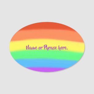 Namen-oder Phrasen-hier Regenbogen-Namensschilder Namensschild