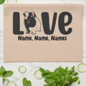 Namen oder Text hinzufügen, Guinea Schweinefleisch Geschirrtuch (Gefaltet)