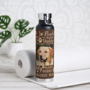 Namen personalisierter Fotos Brauner Hund Trinkflasche