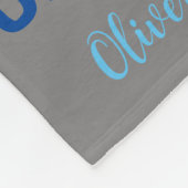 Namen personalisierter Fotos | Grauer Hund Fleecedecke (Ecke)