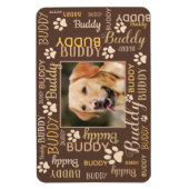 Namen personalisierter Fotos | Hund Magnet (Vertikal)