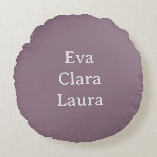 Namen Rundes Kissen (Vorderseite)