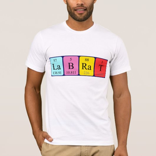 Namen-Shirt der periodischen Tabelle der T-Shirt (Vorderseite)