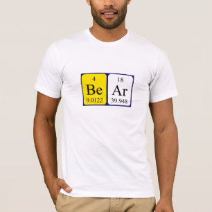 Namen-Shirt der periodischen Tabelle des Bären T-Shirt