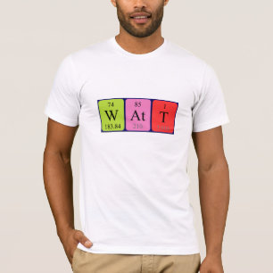 Namen-Shirt der periodischen Tabelle des Watts T-Shirt