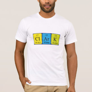 Namen-Shirt periodischer Tabelle Clarks T-Shirt