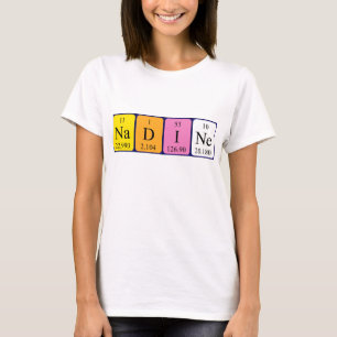 Namen-Shirt periodischer Tabelle Nadine T-Shirt