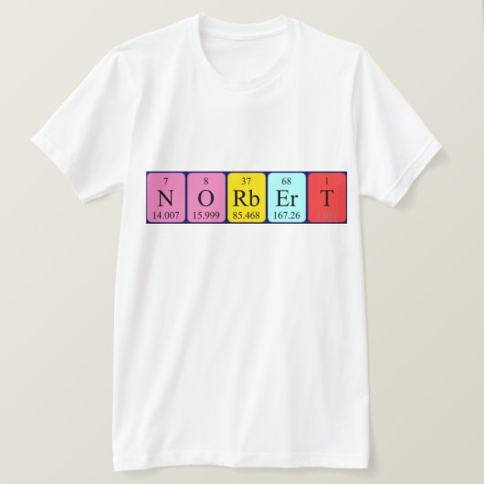 Namen-Shirt periodischer Tabelle Norbert T-Shirt (Design vorne)