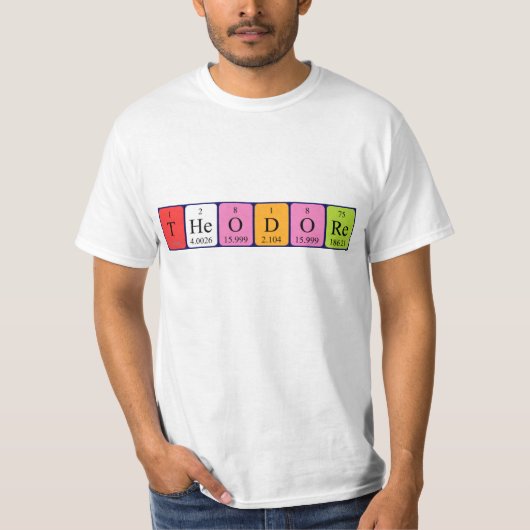 Namen-Shirt periodischer Tabelle Theodore T-Shirt (Vorderseite)