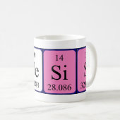 Namen-Tasse der periodischen Tabelle der Genese Kaffeetasse (VorderseiteRechts)