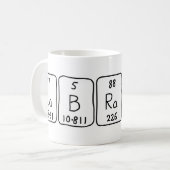 Namen-Tasse der periodischen Tabelle der Kaffeetasse (Vorderseite Links)