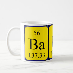 Namen-Tasse der periodischen Tabelle des Bäckers Kaffeetasse