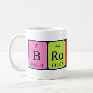 Namen-Tasse der periodischen Tabelle des Brutus Kaffeetasse