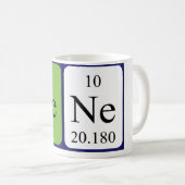 Namen-Tasse der periodischen Tabelle des Gens Kaffeetasse (VorderseiteRechts)