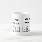 Namen-Tasse der periodischen Tabelle des Jägers Kaffeetasse (Mittel)