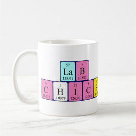 Namen-Tasse der periodischen Tabelle des Kaffeetasse