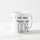 Namen-Tasse der periodischen Tabelle des Nockens Kaffeetasse (VorderseiteRechts)
