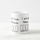 Namen-Tasse der periodischen Tabelle des Schotten Kaffeetasse (Mittel)