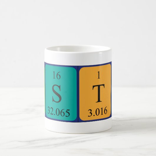 Namen-Tasse periodischer Tabelle Austins Kaffeetasse (Mittel)