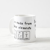 Namen-Tasse periodischer Tabelle Bert Kaffeetasse (Vorderseite Links)